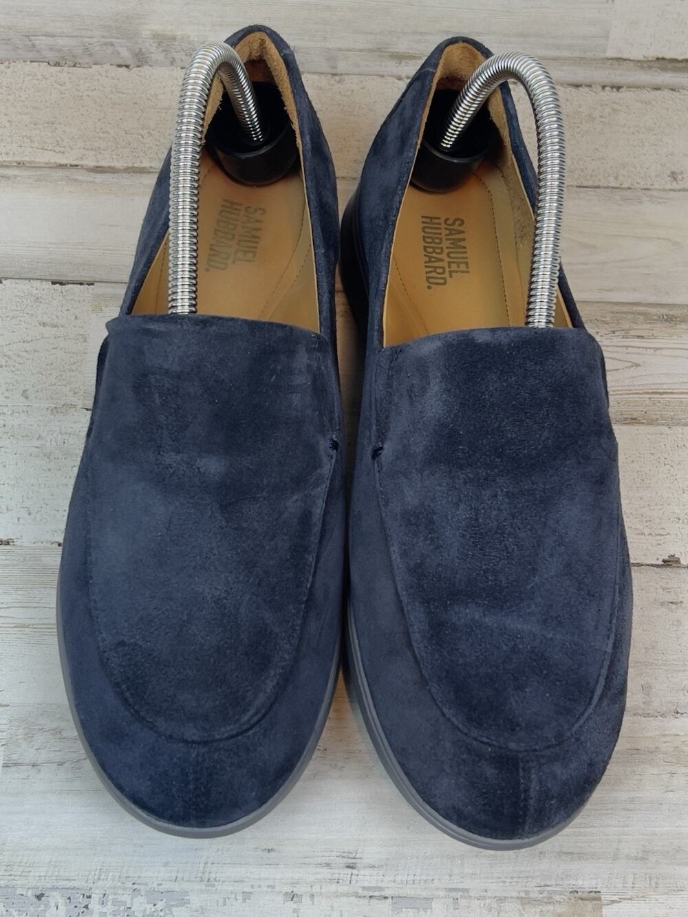 Samuel Hubbard Freedom Loafers Women 9 Blue Suede Slip On Comfort Casual Shoes